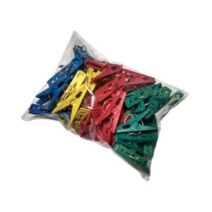 Bolsa de pinzas para ropa con 50 pzas.