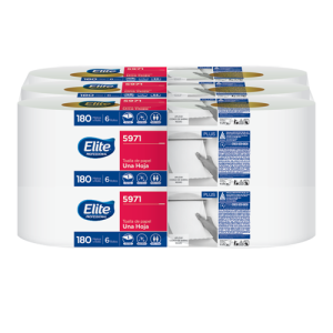Toalla En Rollo Blanca Elite 6 Rollos/180 Mts