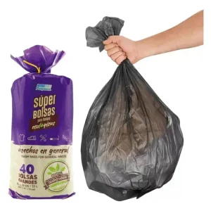 Super Bolsas Para Basura Ecologicas 62 x 85 / 52 L Con 40 Bolsas